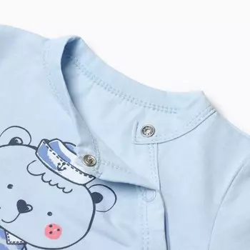 Боди для мальчика, цвет голубой, рост 56 см