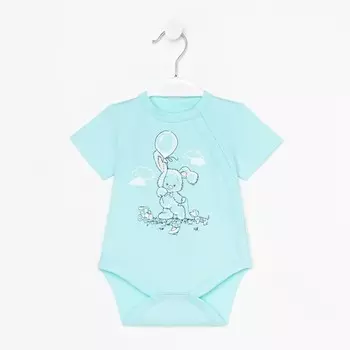 Боди для мальчика, цвет мятный, рост 80 см