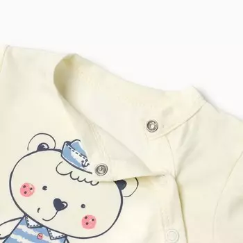 Боди для мальчика, цвет св.бежевый, рост 68 см