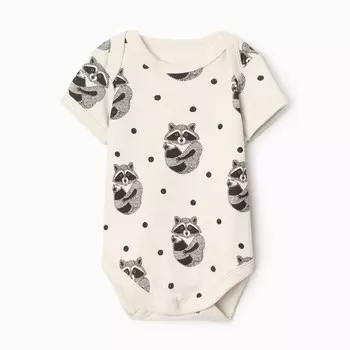 Боди «Енот» Крошка Я, цвет белый, рост 80-86 см