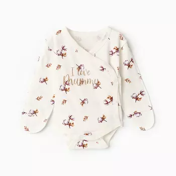 Боди-кимоно детское с длинным рукавом, цвет белый, рост 56