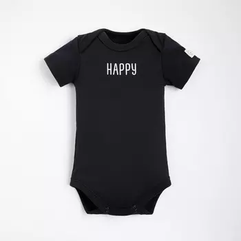 Боди детское Крошка Я BASIC LINE, рост 86-92 см, чёрное