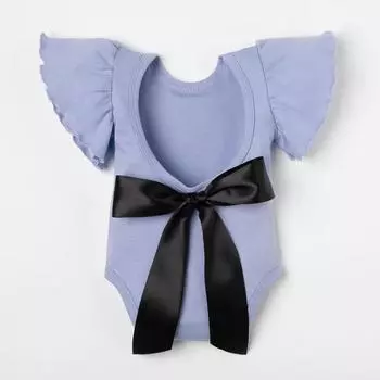 Боди Крошка Я «Чёрный бант», рост 86-92 см, фиолетовое