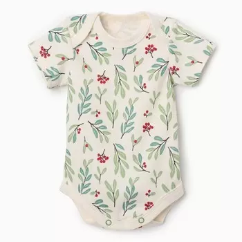 Боди Крошка Я Christmas, рост 68-74 см, молочное