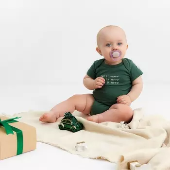 Боди детское Крошка Я «Еловые веточки», рост 62-68 см