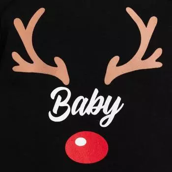 Боди Крошка Я «Хmas babe», рост 62-68 см, чёрное
