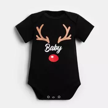 Боди Крошка Я «Хmas babe», рост 74-80 см, чёрное