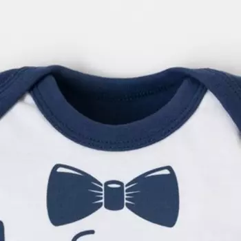 Боди Крошка Я «Любимчик девчонок», рост 62-68 см, белое/синее