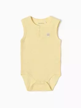 Боди без рукавов Крошка Я Melange, рост 86-92, жёлтое