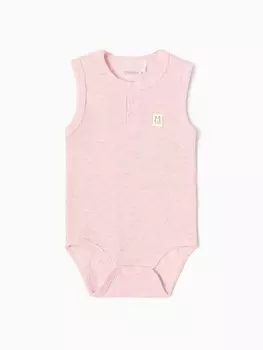 Боди без рукавов Крошка Я Melange, рост 68-74, розовое