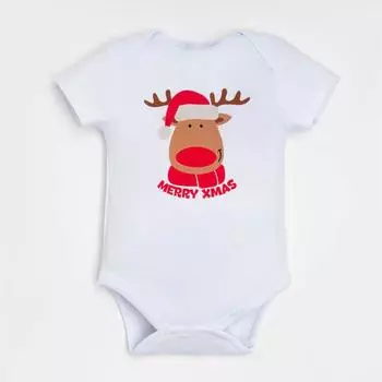 Боди Крошка Я Merry Xmas, рост 62-68 см