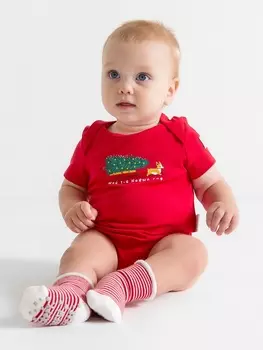 Боди Крошка Я «Мой 1 Новый Год», рост 86-92 см, красное