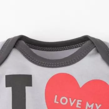 Боди Крошка Я Mum and Dad, рост 62-68 см, серое