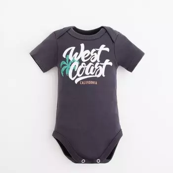 Боди Крошка Я NY, рост 68-74 см, серое