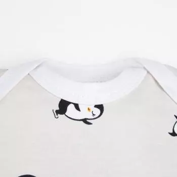 Боди Крошка Я "Пингвин", рост 62-68 см, серый