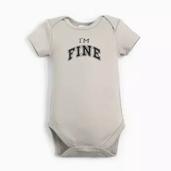 Боди Крошка Я Street style, рост 68-74 см, бежевое