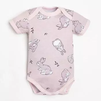 Боди Крошка Я «Зайчик», рост 74-80 см, розовое