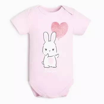 Боди Крошка Я "Зайка" рост 74-80 см, цвет цвет розовый