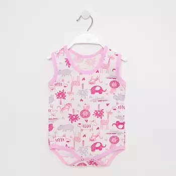 Боди-майка, цвет розовый/африка, рост 80 см