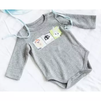 Боди, рост 68 см, цвет графит меланж