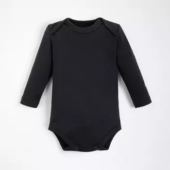 Боди с длинным рукавом «Крошка Я» BASIC LINE, рост 68-74 см, чёрное