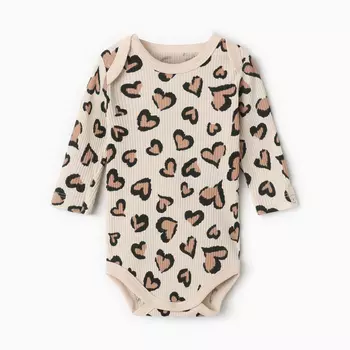 Боди с длинным рукавом «Крошка Я» Leo love, рост 62-68 см