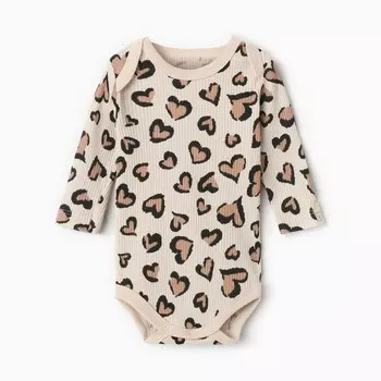 Боди с длинным рукавом «Крошка Я» Leo love, рост 80-86 см