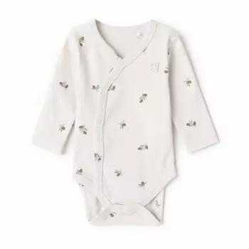 Боди с длинным рукавом «Крошка Я» Olives, размер 62-68, молочное