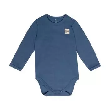 Боди с длинным рукавом Basic, рост 56 см, цвет синий