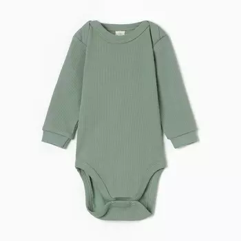 Боди с длинным рукавом,, цвет зеленый, рост 80 см