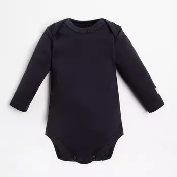 Боди с длинным рукавом Крошка Я, BASIC LINE, рост 80-86 см, цвет тёмно-серый