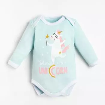 Боди с длинным рукавом Крошка Я "Unicorn", рост 80-86 см