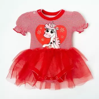 Боди с юбкой Крошка Я "Единорог", рост 74-80 см