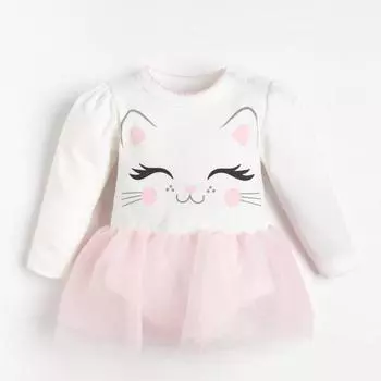 Боди с юбкой Крошка Я "Котик" рост 74-80 см