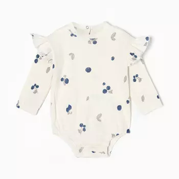 Боди с воланами «Крошка Я» Blueberry, размер 74-80, молочное