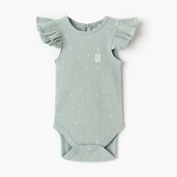 Боди с воланами «Крошка Я» Olives, рост 86-92, оливковое