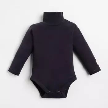 Боди-водолазка Крошка Я BASIC LINE, рост 80-86 см, тёмно-серое