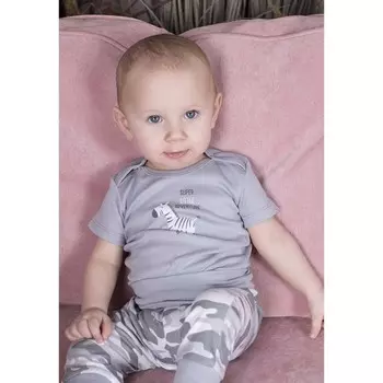 Боди «Зэбби», рост 56 см, цвет серый