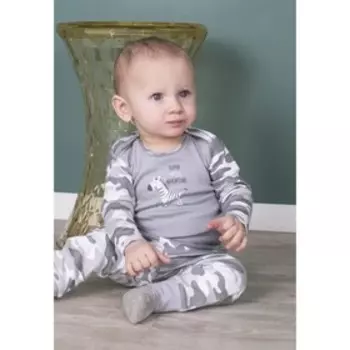 Боди «Зэбби», рост 56 см, цвет серый