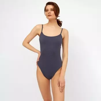 Боди женское MINAKU: Basic line графит, размер 46