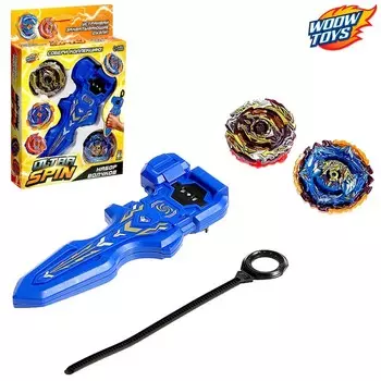 Боевой волчок ULTRA SPIN, волчок, устройство для запуска с хватом, цвет МИКС