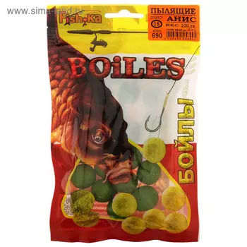 Бойлы Fish.ka пылящие, анис 18 мм, 100 г