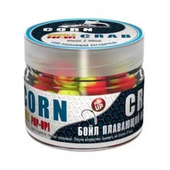 Бойлы насад. плав. двух цв. Sonik Baits CORN-CRAB Fluo Pop-ups 14мм 90мл