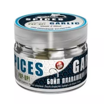 Бойлы насад. плав. двух цв. Sonik Baits SPICES-GARLIC Fluo Pop-ups 14мм 90мл