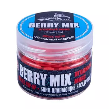 Бойлы насадочные плавающие Sonik Baits BERRY MIX Fluo Pop-ups 14 мм 90мл (Ягодный микс)