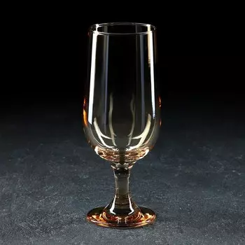 Бокал стеклянный «Бонитас», 400 мл, с гальваническим покрытием, цвет янтарный