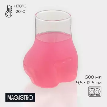 Бокал для коктейля Magistro «Forma. Ева», 500 мл, 9.512.5 см, стекло, прозрачный