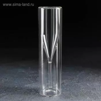 Бокал стеклянный для шампанского «Колба», 100 мл