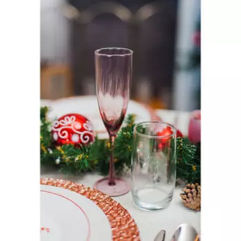 Бокал для шампанского Magistro «Пиаф», 220 мл, цвет розовый