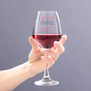 Бокал для вина с надписью «Баба без вина», 350 мл